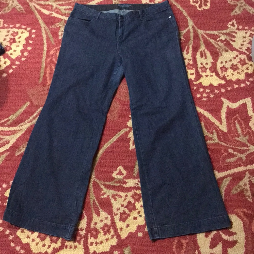 🔥Simply Vera Wang size 16 wide leg dark jeans